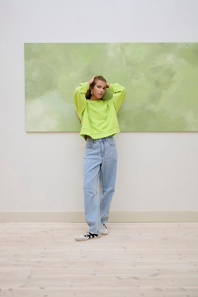 KAFFE - JEANS BARREL "KAMINNA" BLEU CLAIR