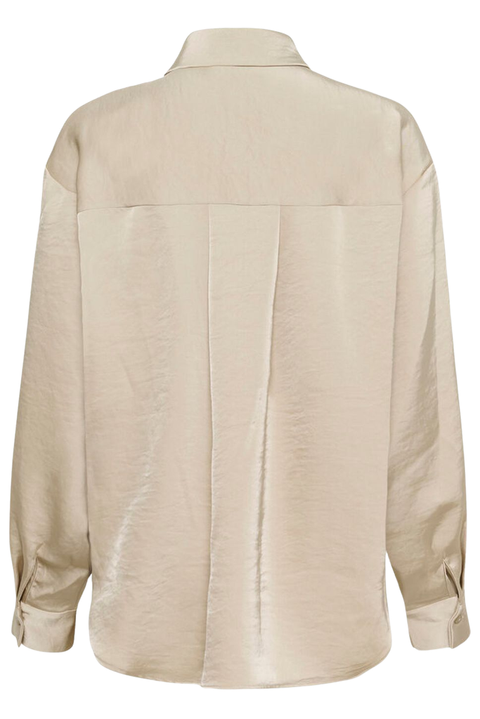 KAFFE - CHEMISE "KARORY" BEIGE SATINÉE