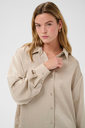 KAFFE - CHEMISE "KARORY" BEIGE SATINÉE