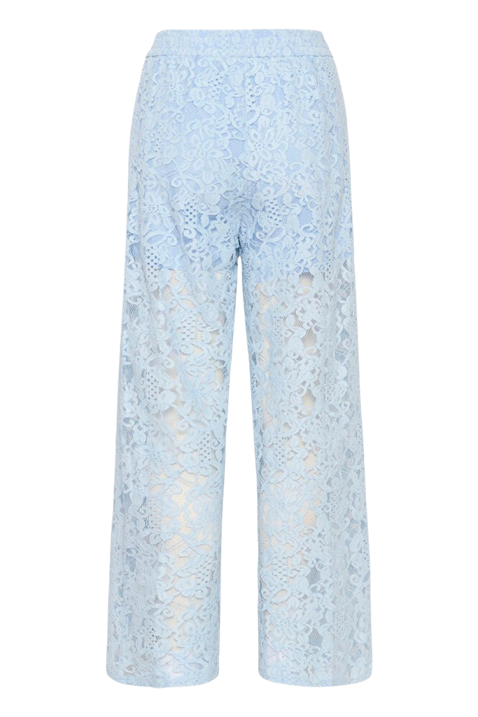 KAFFE - PANTALON "KALACY" DENTELLE BLEU