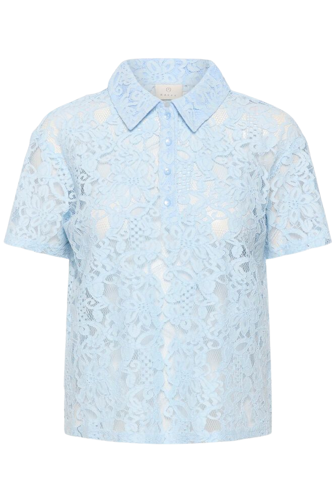 KAFFE - BLOUSE "KALACY" DENTELLE BLEUE