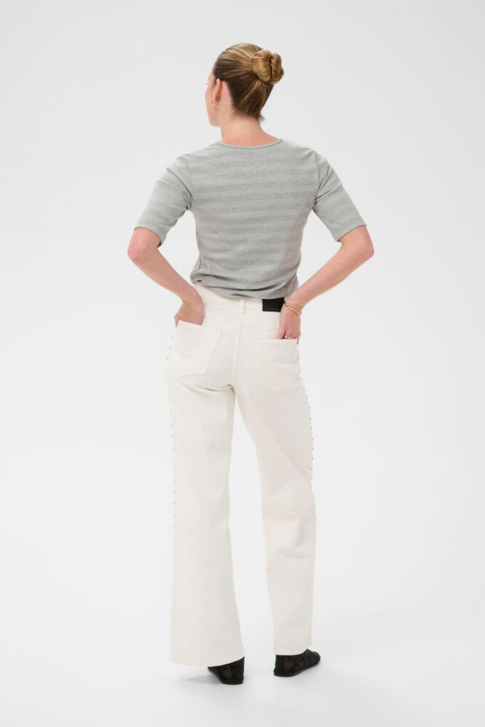 KAFFE - JEANS "KAJUNO" BLANC