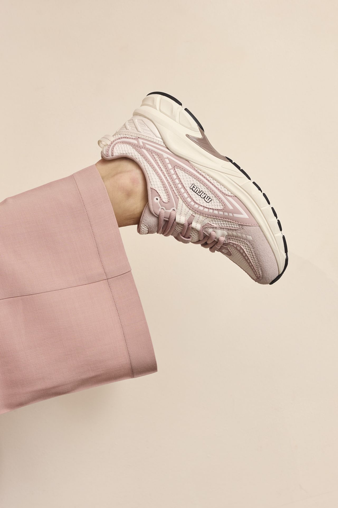 MARUTI - BASKETS BEIGES ET ROSES