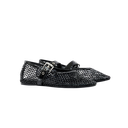 MI/MAI - BALLERINES RÉSILLES "ROMY CRYSTAL" NOIRES