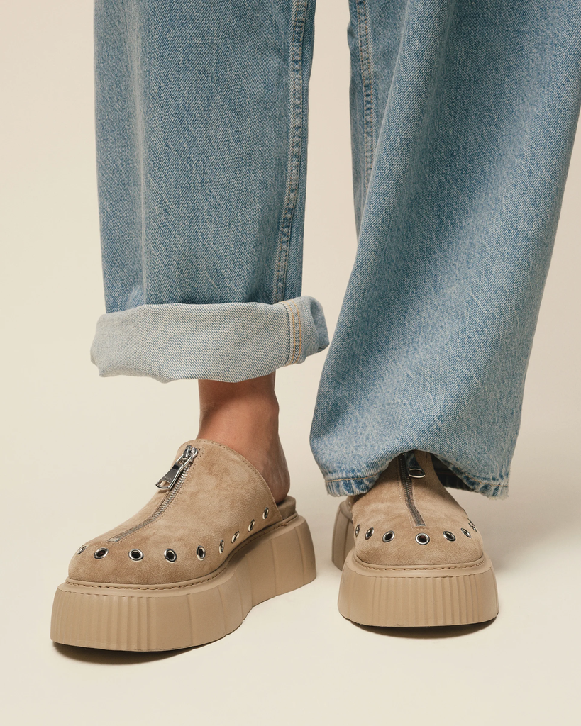 INUIKII - MULES "MATILDA SUEDE" BEIGES