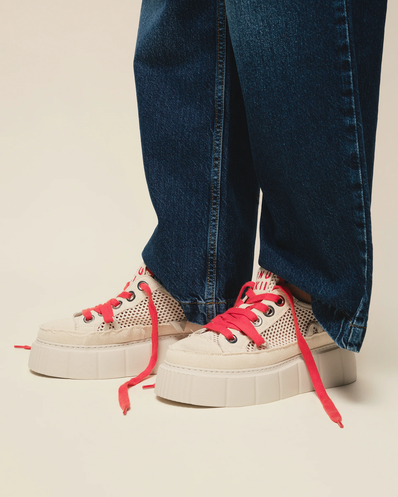 INUIKII - BASKETS "MATILDA NET" CRÈMES