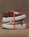 INUIKII - BASKETS "MATILDA SUEDE" COGNACS