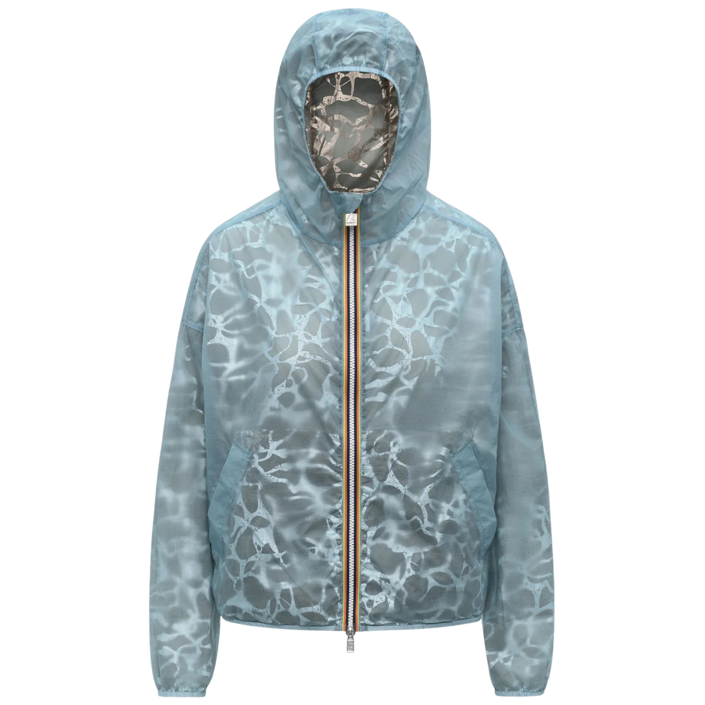 K-WAY - VESTE "LAURETTE SUPER LIGHT" BLEUE ET ARGENTÉE
