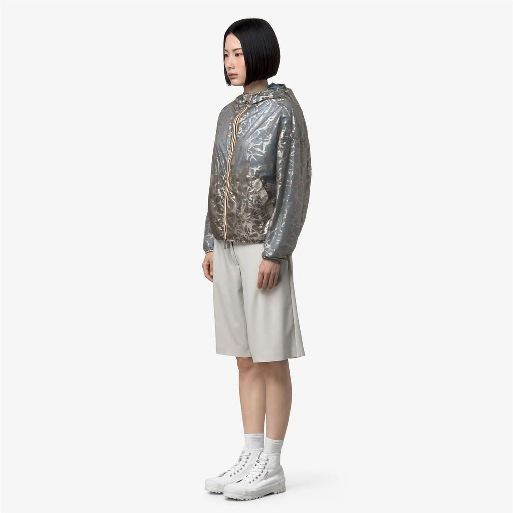 K-WAY - VESTE "LAURETTE SUPER LIGHT" BLEUE ET ARGENTÉE