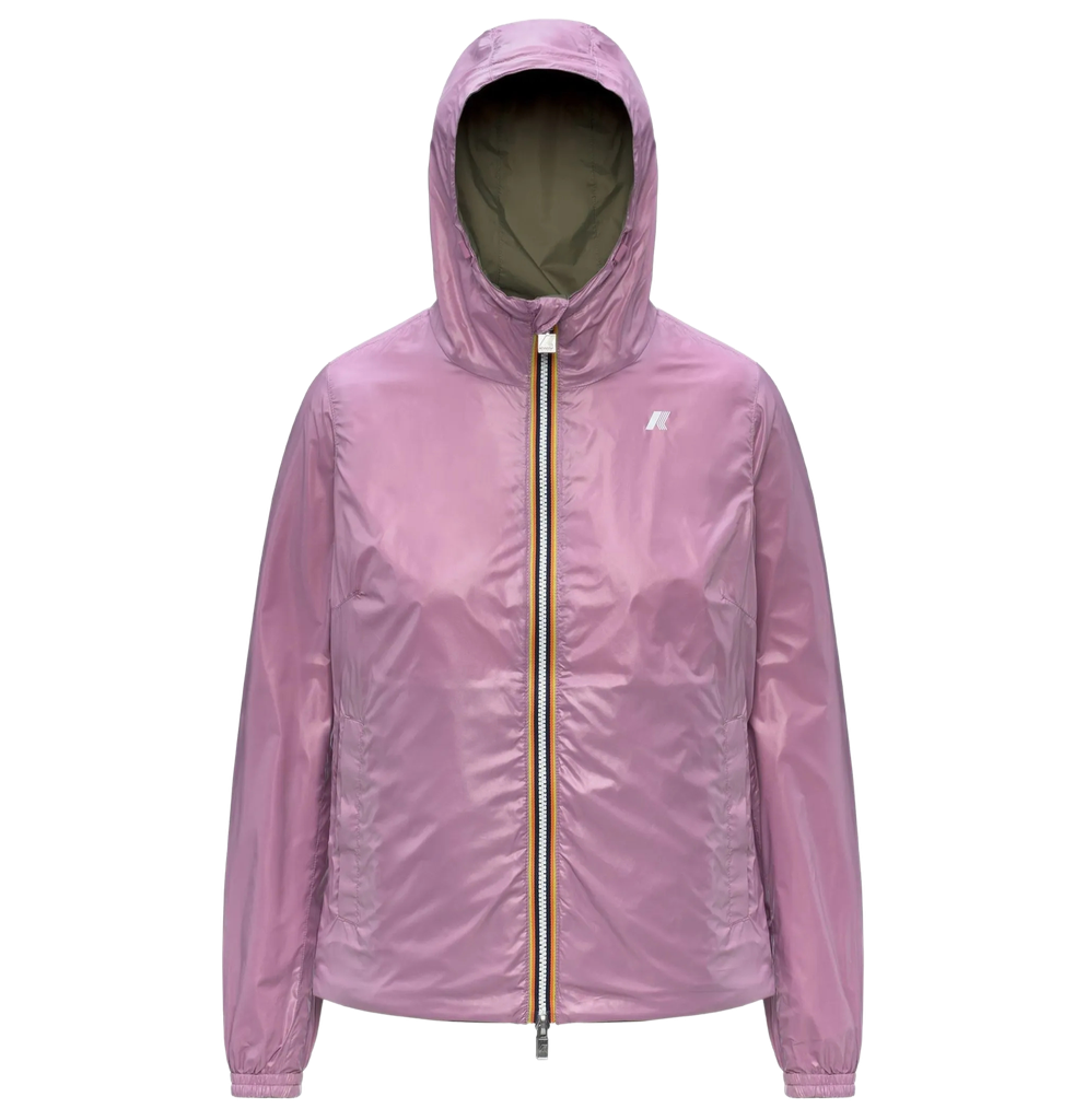 K-WAY - VESTE "LAURETTE PLUS.2" RÉVERSIBLE KAKI ET ROSE
