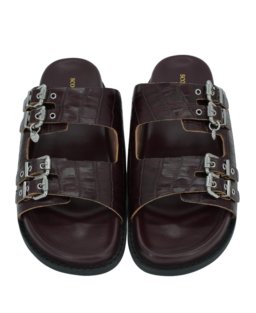 SCOTCH AND SODA - SANDALES "FLORA" BORDEAUX