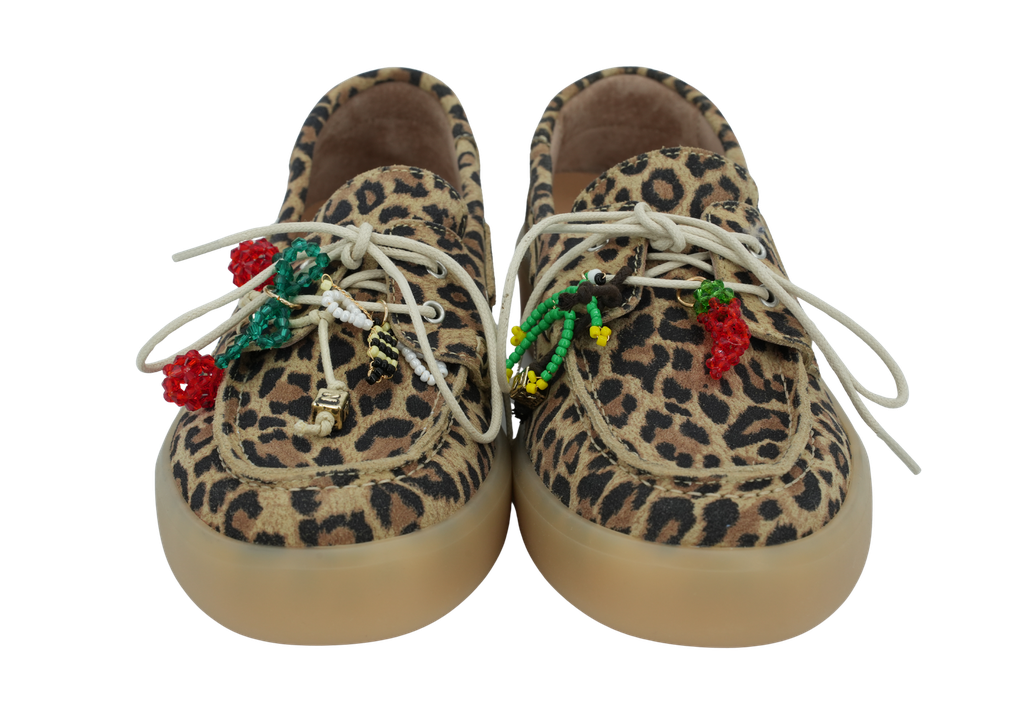 MELINE - MOCASSINS "LEO CAPPUCCINO" LÉOPARDS