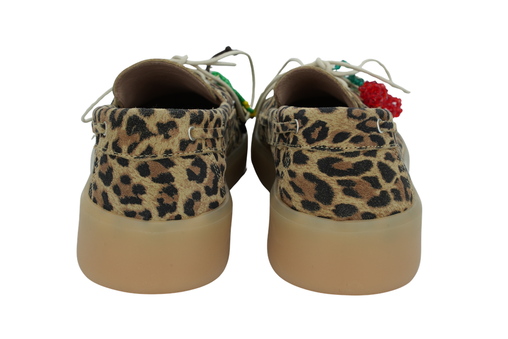 MELINE - MOCASSINS "LEO CAPPUCCINO" LÉOPARDS