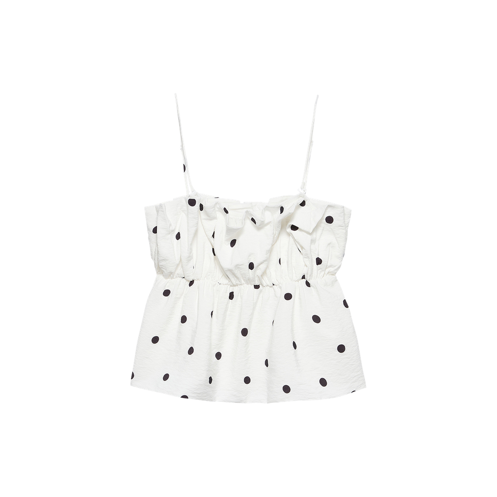 CATWALK JUNKIE - BLOUSE À POIS BLANCHE ET NOIRE
