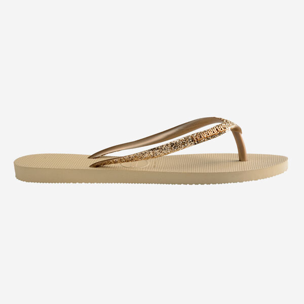 HAVAIANAS - TONGS "SLIM GLITTER II" BEIGES