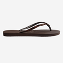 HAVAIANAS - TONGS "SLIM GLITTER II" MARRONS