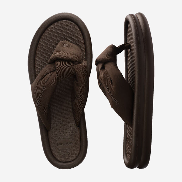 HAVAIANAS - TONGS "OVER PUFFED UP" MARRONS