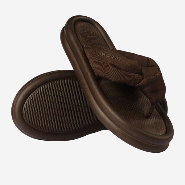 HAVAIANAS - TONGS "OVER PUFFED UP" MARRONS