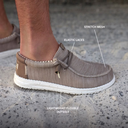 HEY DUDE - MOCASSINS "WALLY STRETCH SOX" BORDEAUX