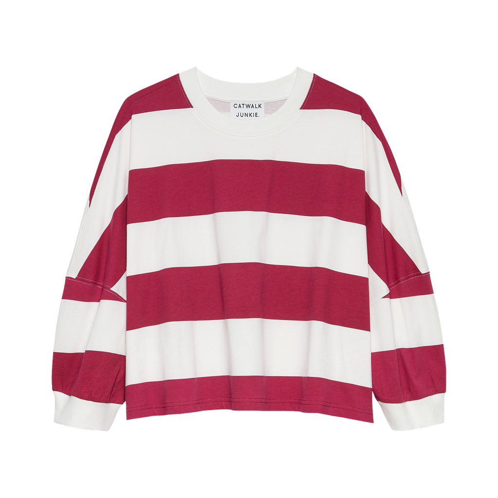 CATWALK JUNKIE - T-SHIRT LONGUES MANCHES BLANC ET ROUGE