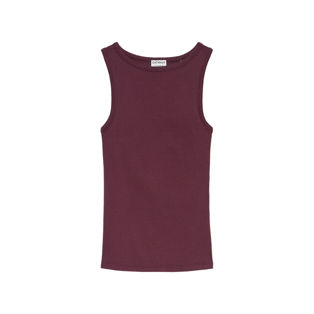 CATWALK JUNKIE - TOP BORDEAUX COL ROND