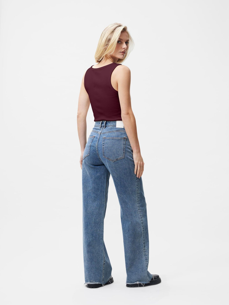 CATWALK JUNKIE - TOP BORDEAUX COL ROND