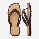 HAVAIANAS - TONGS "TOP SQUARE FUSION BOHO" BEIGES ET MARRONS