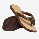 HAVAIANAS - TONGS "TOP SQUARE FUSION BOHO" BEIGES ET MARRONS