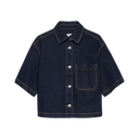 CATWALK JUNKIE - VESTE EN JEANS COURTES MANCHES BLEUE FONCÉE