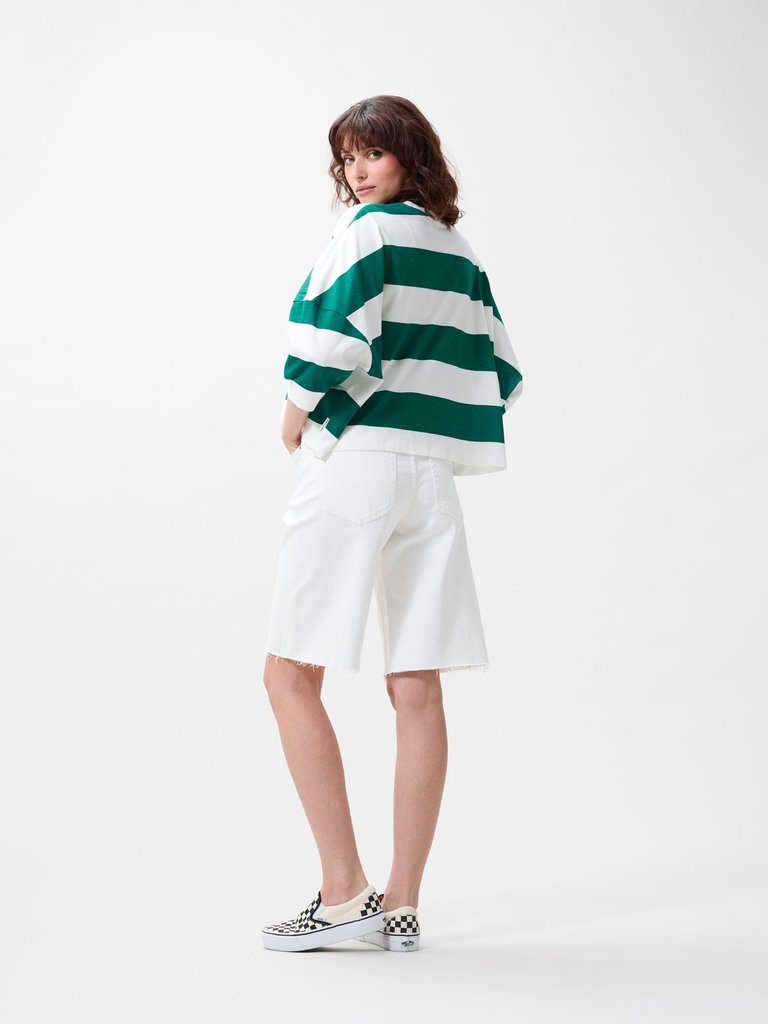 CATWALK JUNKIE - T-SHIRT LONGUES MANCHES BLANC ET VERT