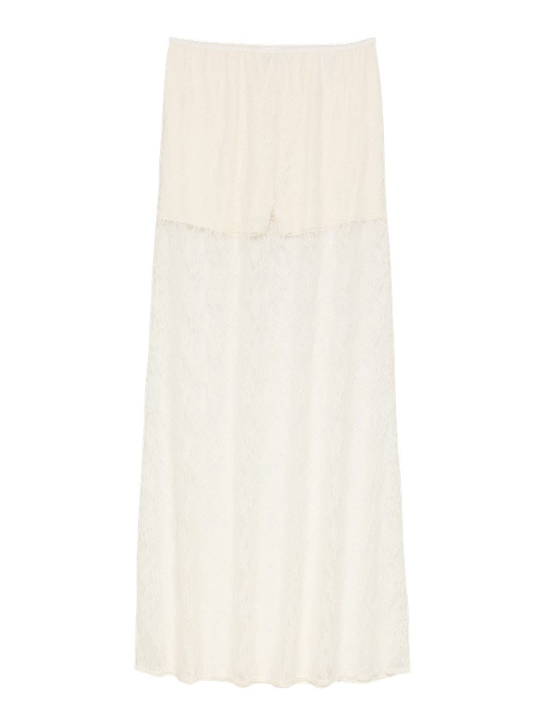 CATWALK JUNKIE - JUPE EN DENTELLE BEIGE