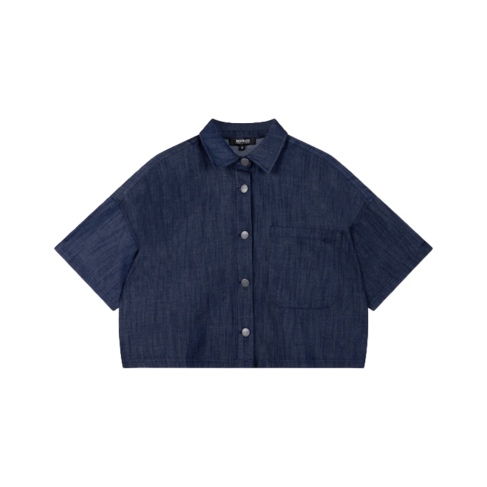 REFINED - VESTE "DONJA" DENIM BLEU FONCÉ
