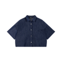 REFINED - VESTE "DONJA" DENIM BLEU FONCÉ