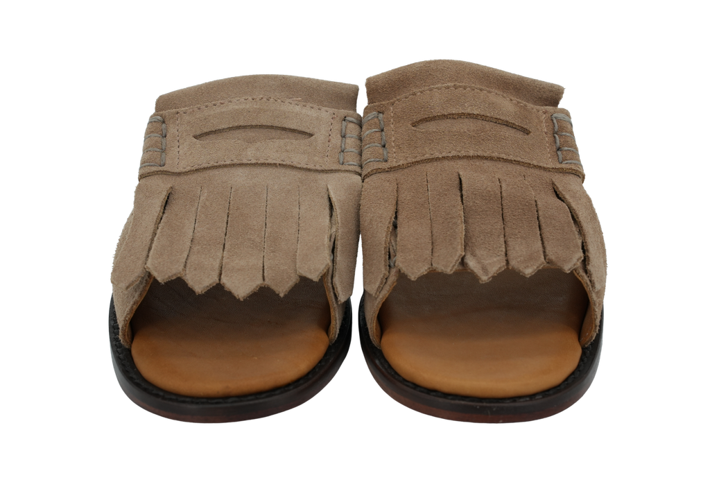 SEBAGO - SANDALES "SLIDE FRINGES" BEIGES