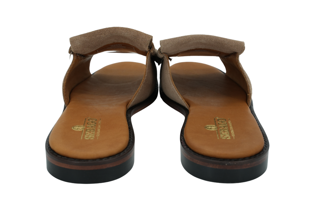 SEBAGO - SANDALES "SLIDE FRINGES" BEIGES