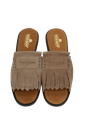 SEBAGO - SANDALES "SLIDE FRINGES" BEIGES