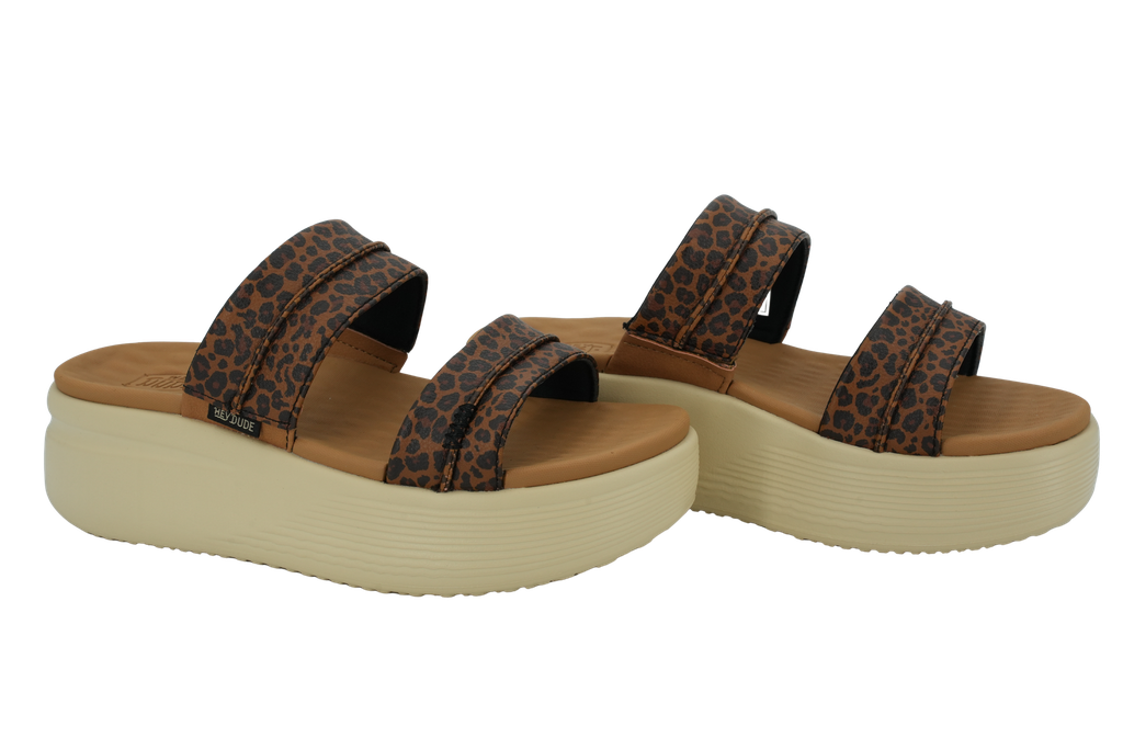 HEY DUDE - SANDALES "AUSTIN SLIDE" LÉOPARDS