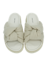 INUIKII - SANDALES " OVERSIZED LINEN" BLANCHES