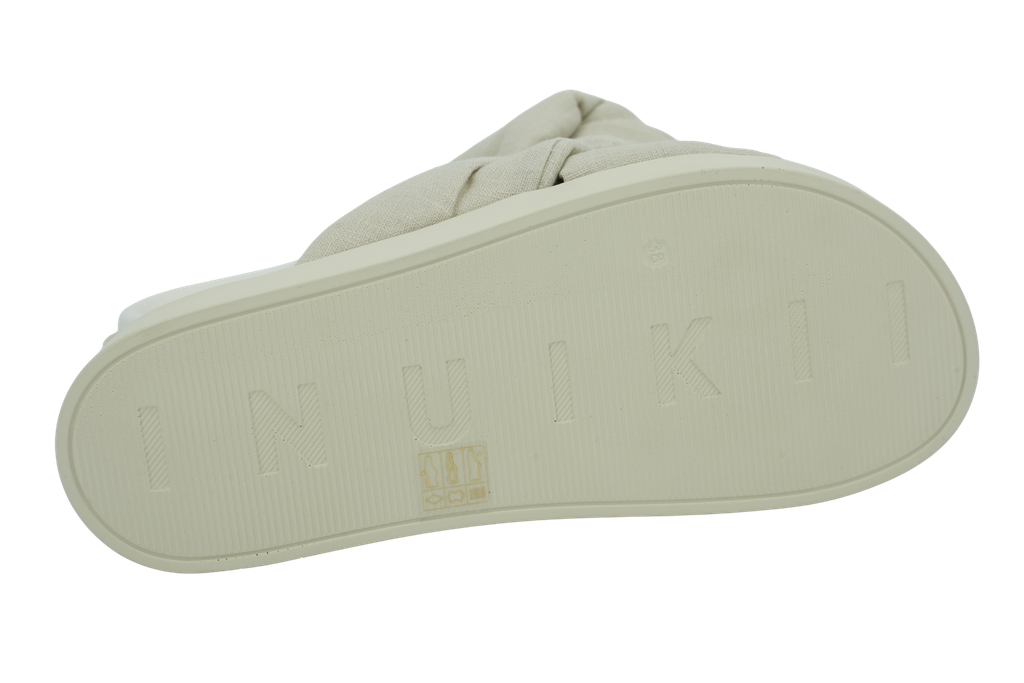 INUIKII - SANDALES " OVERSIZED LINEN" BLANCHES