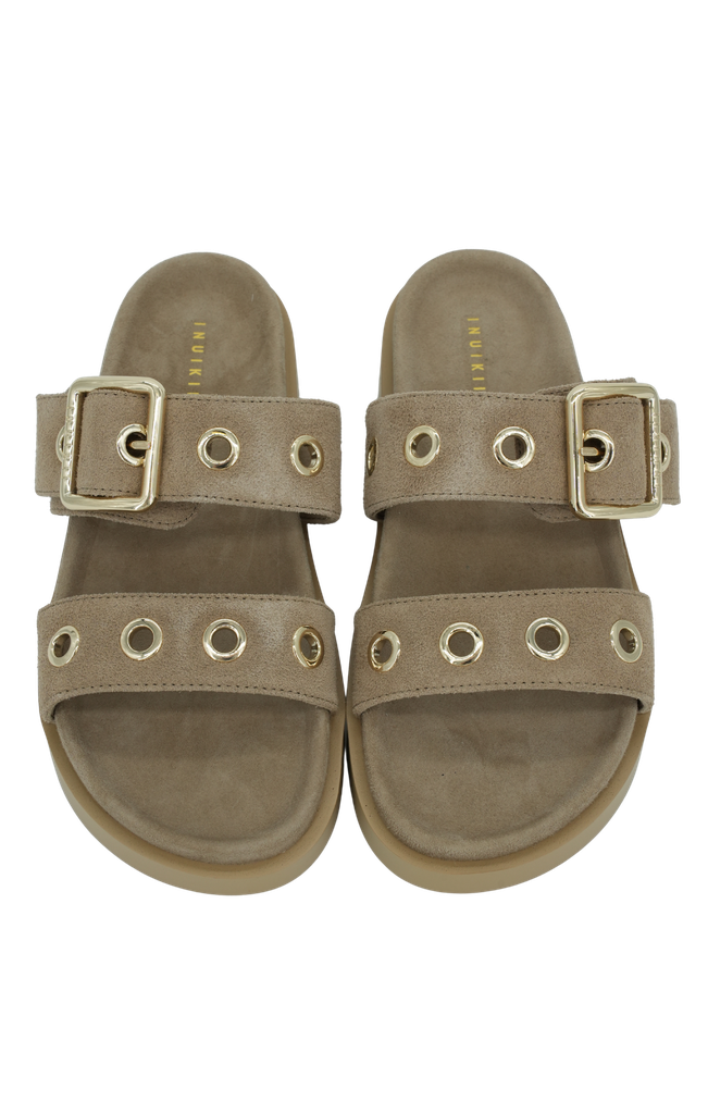 INUIKII - SANDALES " TILDA BUCKLE" BEIGES