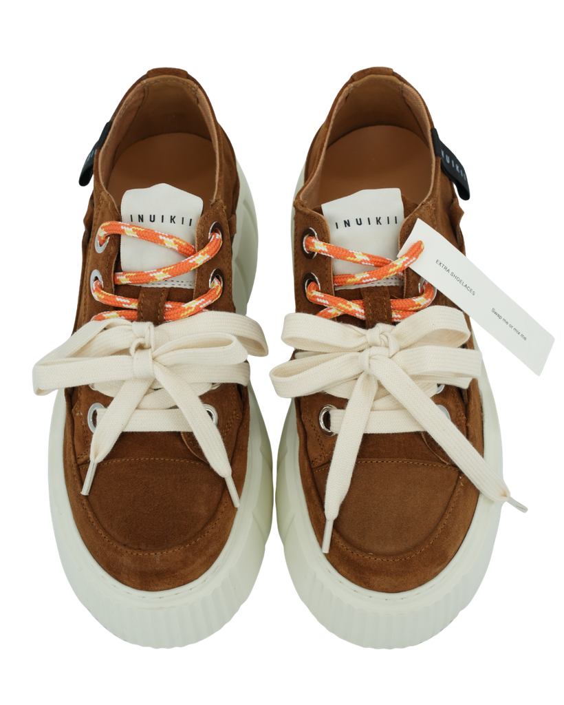 INUIKII - BASKETS "MATILDA SUEDE" COGNACS