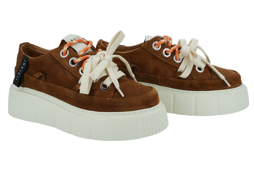 INUIKII - BASKETS "MATILDA SUEDE" COGNACS