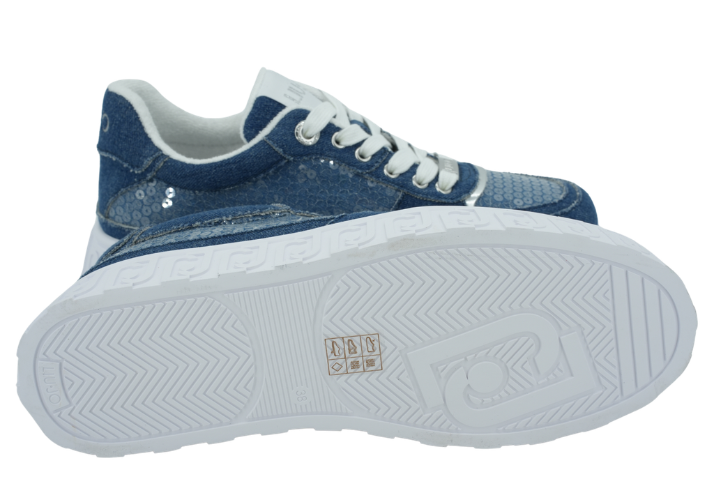 LUI JO - BASKETS "LOVELY 01" JEANS À SEQUINS