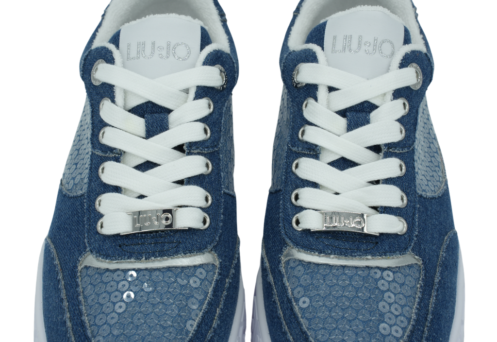 LUI JO - BASKETS "LOVELY 01" JEANS À SEQUINS