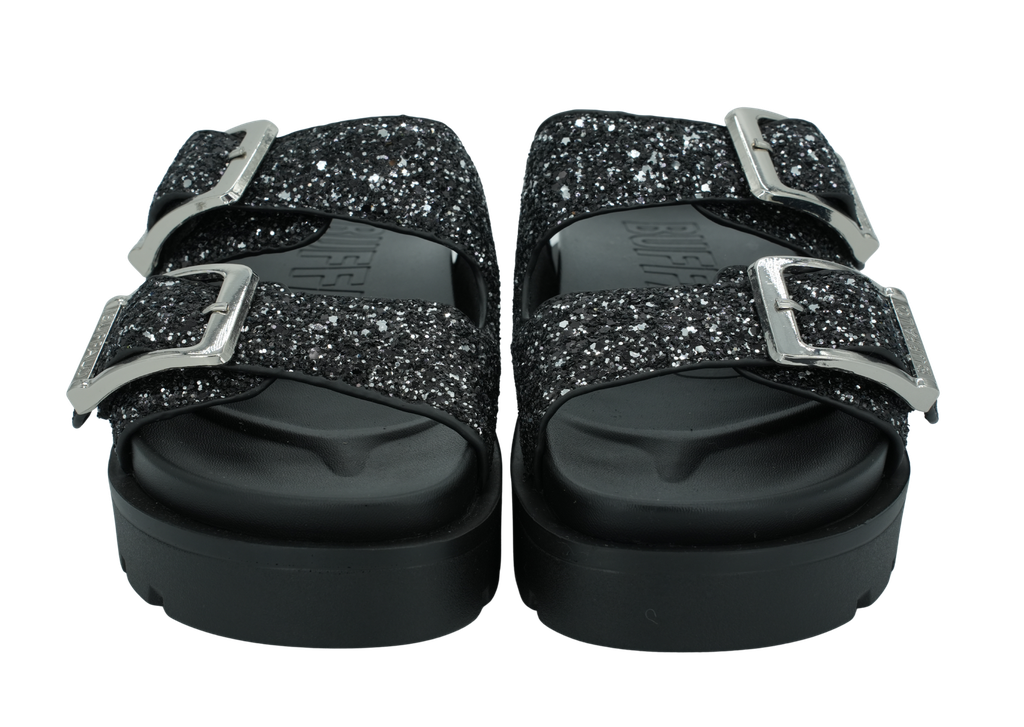 BUFFALO - SANDALES "RAYA ARI GLAM" NOIRES À PAILLETTES