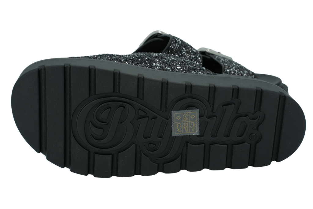 BUFFALO - SANDALES "RAYA ARI GLAM" NOIRES À PAILLETTES