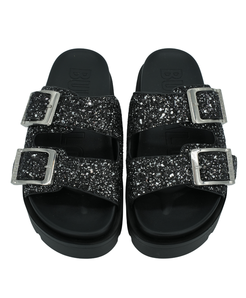 BUFFALO - SANDALES "RAYA ARI GLAM" NOIRES À PAILLETTES