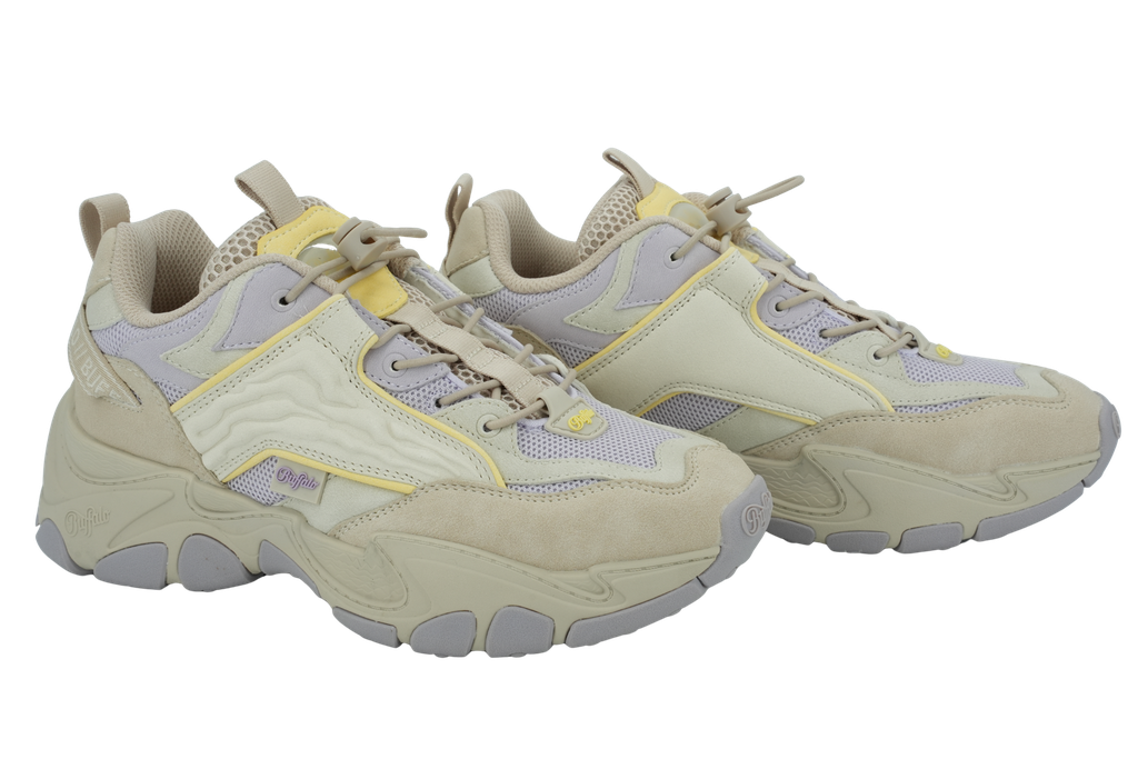 BUFFALO - BASKETS "PYRA ONE" BEIGES ET LILAS