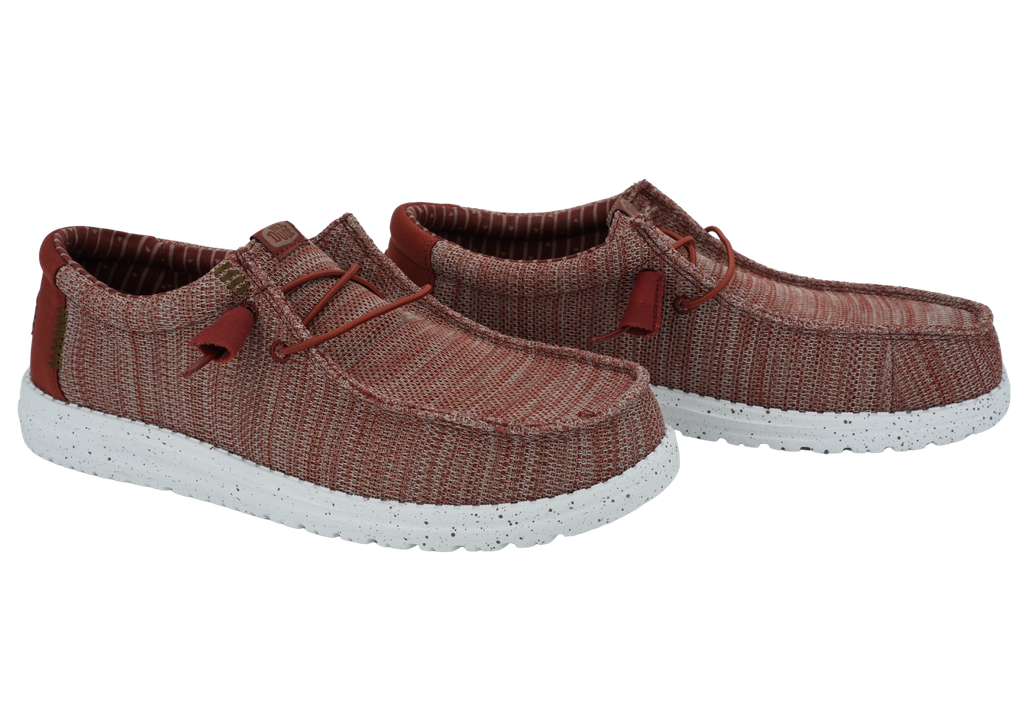 HEY DUDE - MOCASSINS "WALLY STRETCH SOX" BORDEAUX