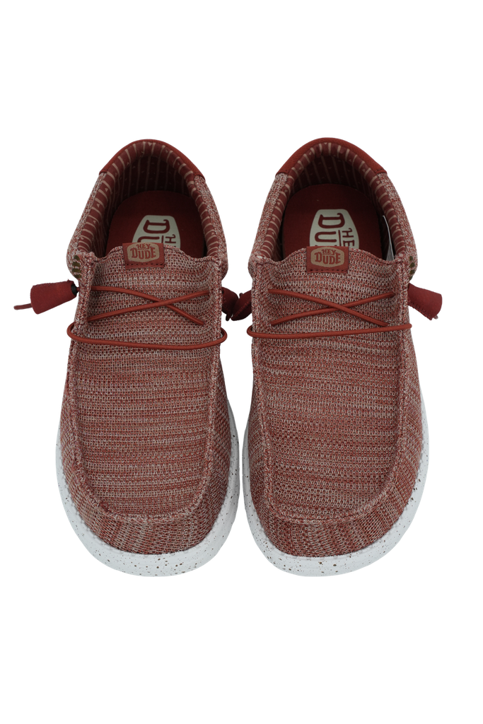 HEY DUDE - MOCASSINS "WALLY STRETCH SOX" BORDEAUX